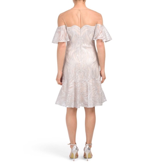 Metallic Embroidered Dress - Picture 2 of 7